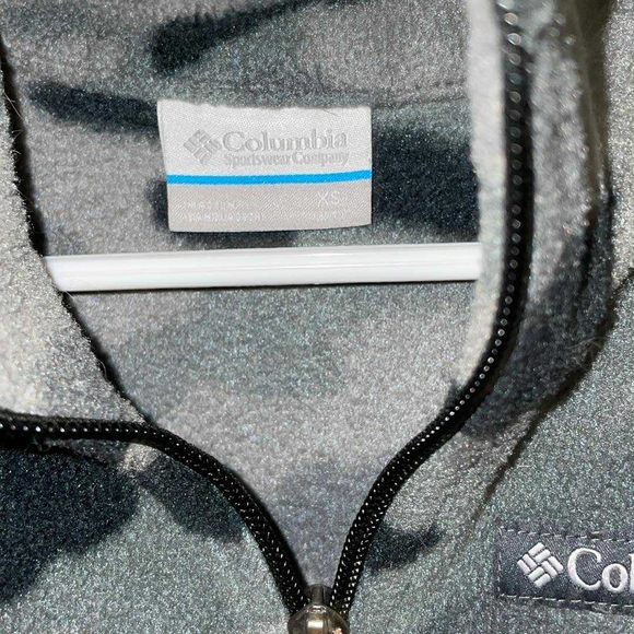 Columbia Kids Camo Fleece Jacket - Black and Gray - Picture 3 of 3